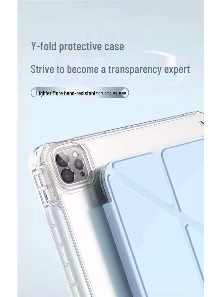 Samsung Galaxy Tab S9 Protective Case: 3+Y Fold, Transparent Acrylic, Full Coverage