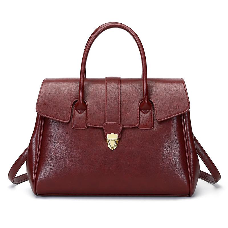 European & American Retro Tote for Women 2025 – Large Capacity Handheld Briefcase for Business Travel & Commuting