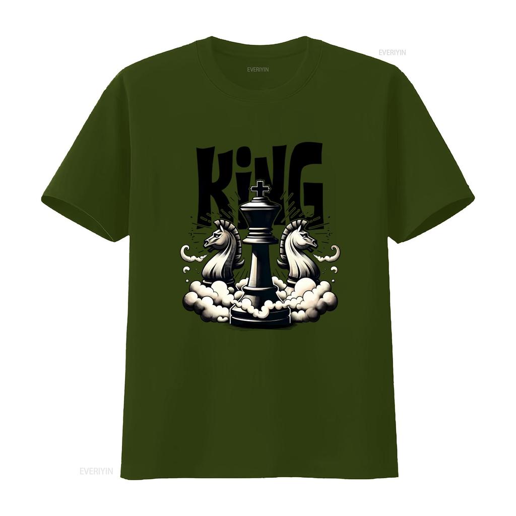 King Chess T Shirt Game Piece Player Lover Master Pawn Stylish Design for Enthusiasts Vintage Unisex Fashion Streetwear