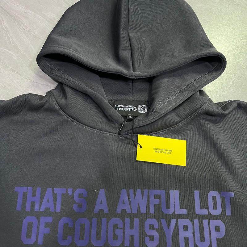 American Style Fleece Hooded Sweatshirt Young Men Letter Print Daily Wear