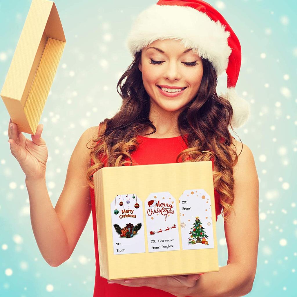 300 Stickers Roll Pack Christmas Holiday Decoration Gift Series Self Adhesive Stickers And Labels