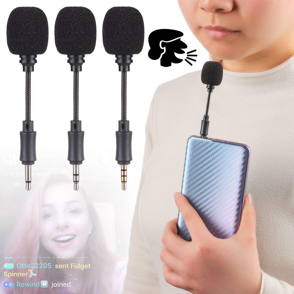 Smartphone Mobile Phone Studio Interview Microphone Recording Stereo Mic Mini Jack Microphone