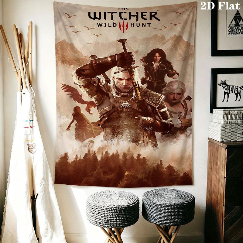 Witcher Wall Hanging Printed Fabric Blanket Decorative Tapestries for Bedroom Living Room Home Decor