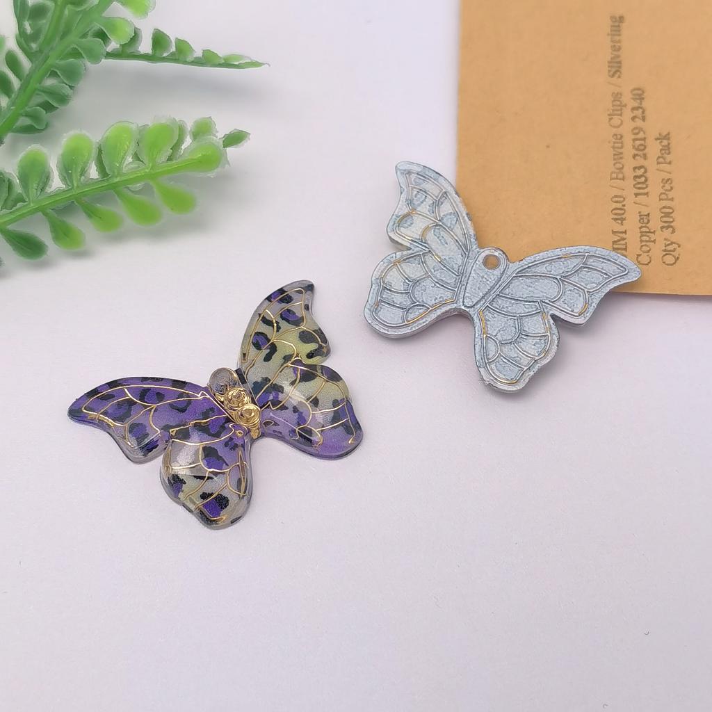 New Arrive 100Pcs Colorful Butterfly Flatback Resin Cabochons Embellishments for Hair Clips Scrapbooking Photo Frames Decoration