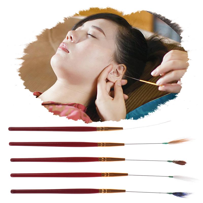 1/5 Stück Ohrenreiniger Wachsentferner Kürette Erwachsener Holzgriff Ohrenschaufel Werkzeuge Löffelreiniger Gesundheitspflege Ohrpflege Werkzeug Löffelreiniger Stäbchen