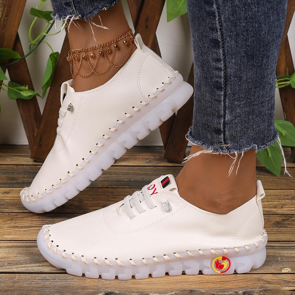 New Casual Single Shoes Women's Tendon Soft Sole Hand-stitched Women's Shoes