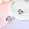 I Love My Pets Charms Beads 925 Silver Heart Shaped Pink Zircon Claws Pendants Fit Bracelets Fine DIY Birthday Jewelry