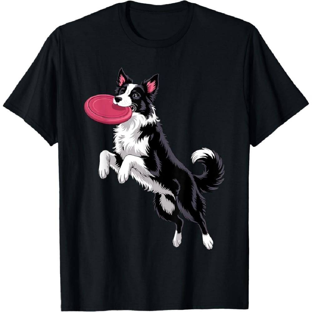 

Border Collie Art For Men Women Kids Border Collie Lover T-Shirt(9) XXXXXL чорний