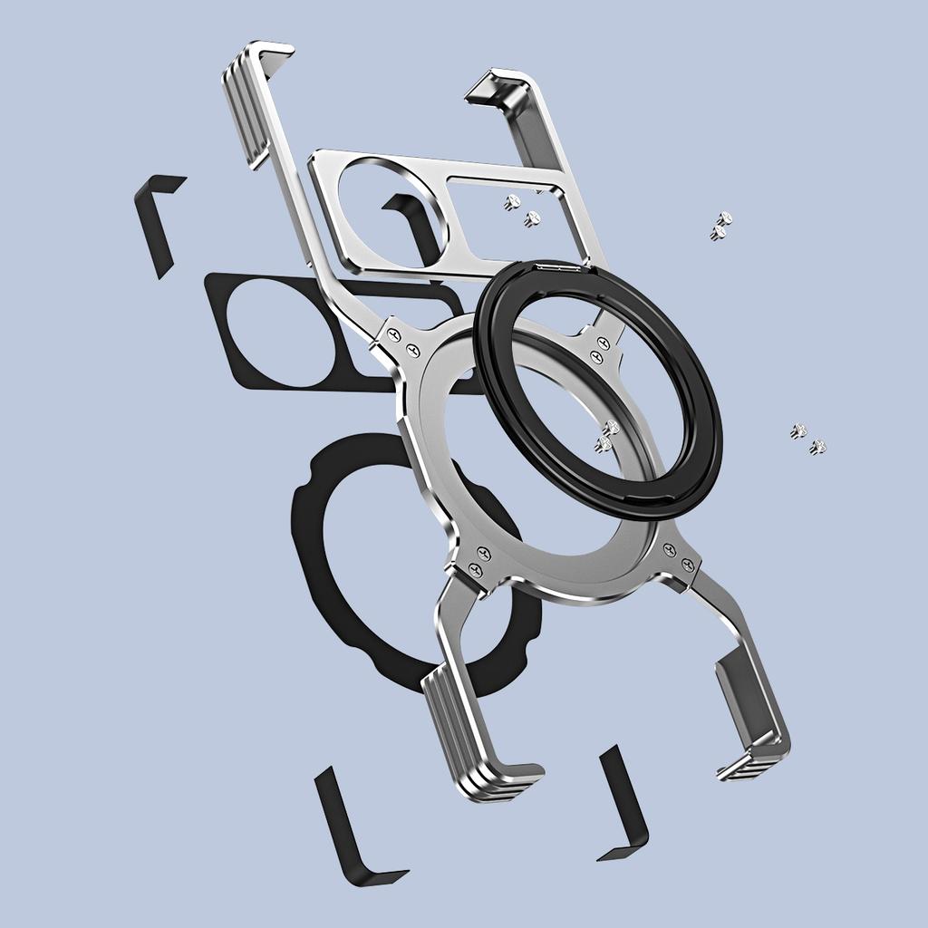 For ZTE Nubia Z60 Ultra/Z60 Ultra Leading Kickstand Case Metal Bumper Magnetic Phone Cover