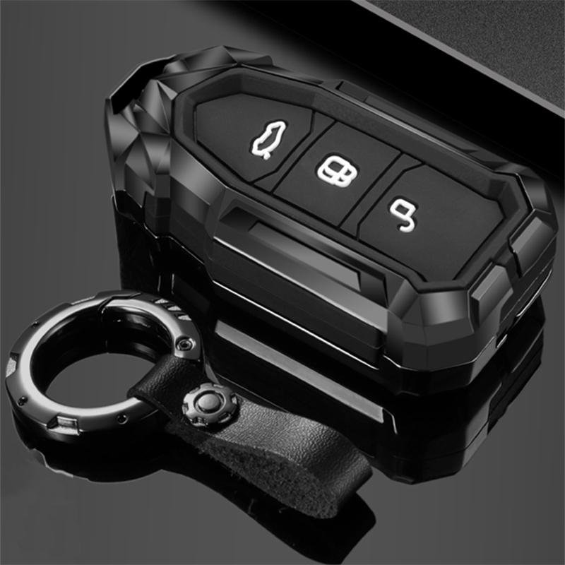 Zinc Alloy Car Key Case For Ford Kuga Focus Mk3 Mk4 Mondeo Fiesta Titanium Ecosport Transit Mk8 Key Cover Remote Accessories