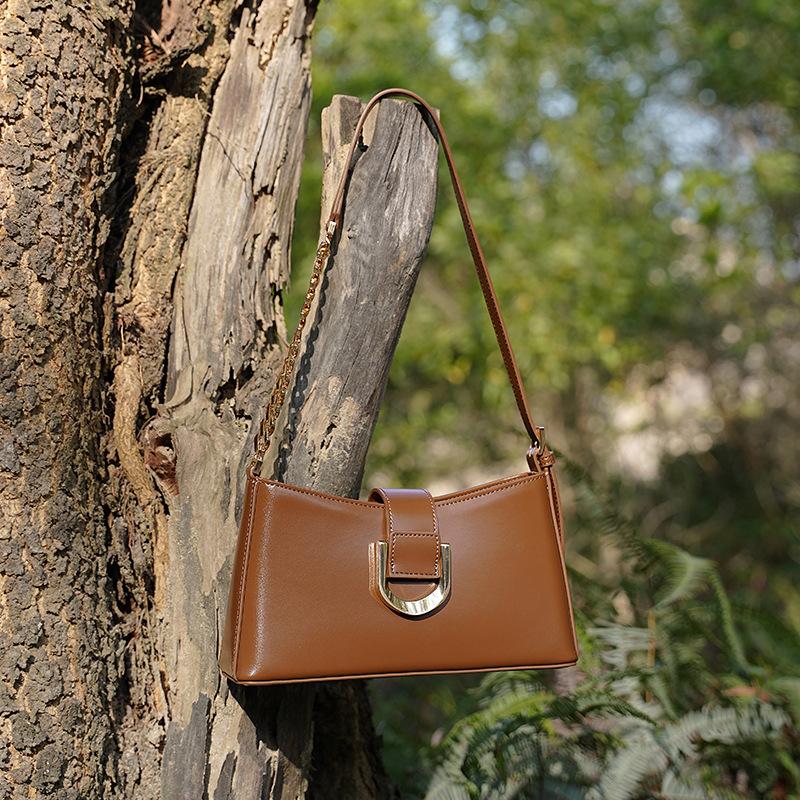 Spring Fashion Cowhide Bag for Women with High End Underarm Commuting Bag  New Daily One Shoulder Crossbody Bag for Women