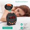 Loud Alarm Clock With Bed Shaker Vibrating Alarm Clock With Flash Light Brightness Adjustable Snooze Dual Alarm Setting Usb