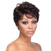 Syntetické dámské paruky Ženy krátké kudrnaté vlasy s ofinou Denní používání Cosplay Přírodní černé paruky Tepelně odolné paruky
