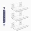 Space Saver Acrylic Clear Rack No Punching Storage Shelf Modern Style Wall Mounted Shelf  Home