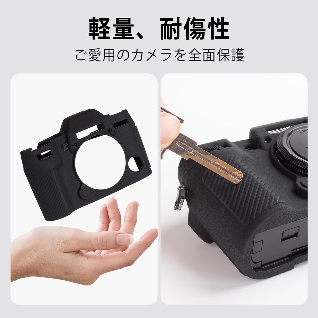 Kinokoo Fujifilm XT50/X-T50 Case, XT50 Cover, Soft Silicone Protective Cover for XT50 Camera, Full Protection, Removable, Non-Slip (Black)
