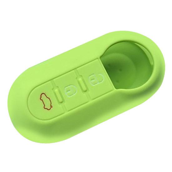 3 Tasten Silikon Autoschlüssel Flip Remote Schutz Fob Cover Case für Fiat 500