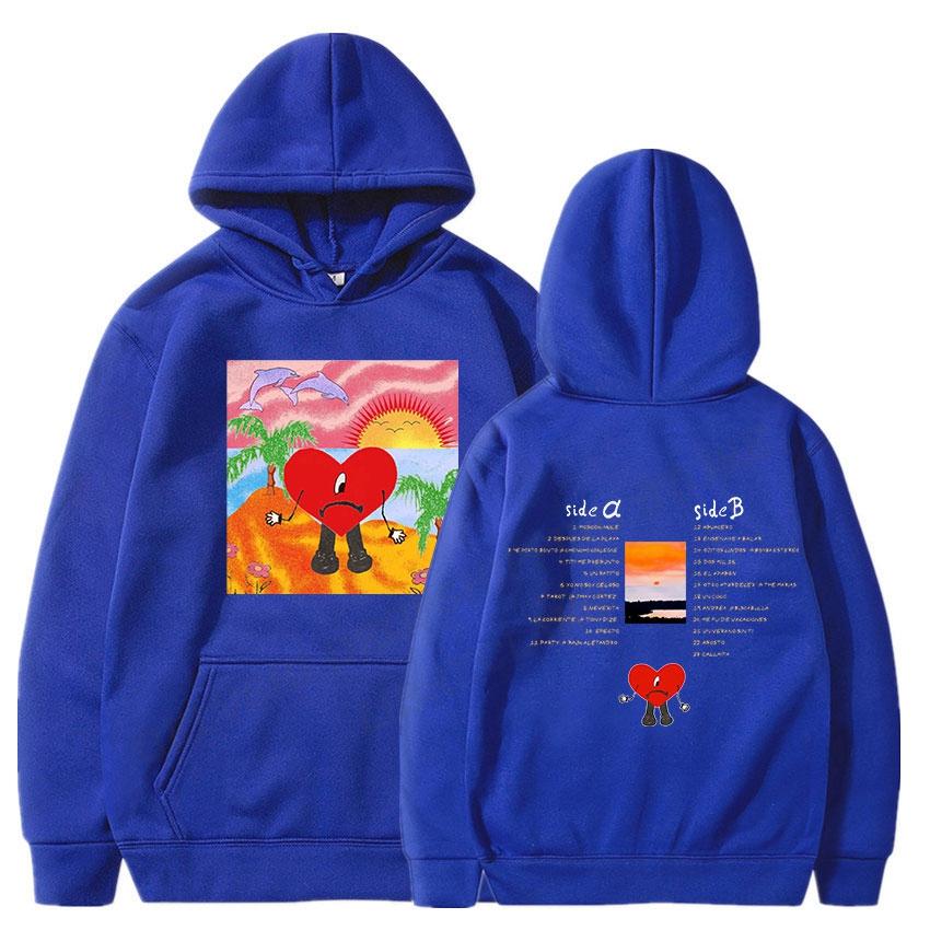 Módní Kabát Bad Bunny Mikiny Un Verano Sin Ti Mikina Unisex Dámské Dětské Hip Hop Mikina s kapucí Chlapci Kabát Ženy Sweat Music Rock