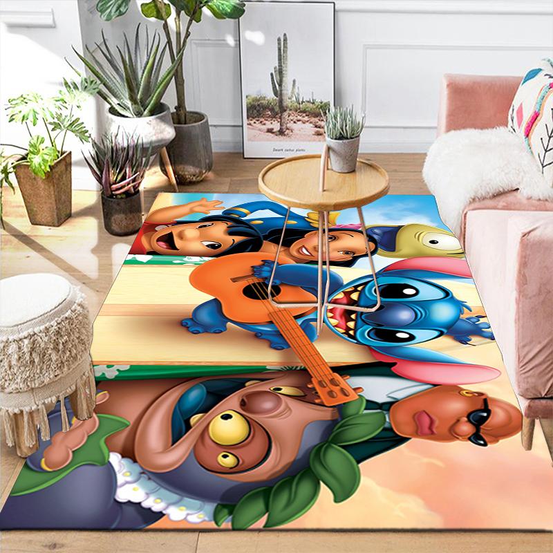 1Pc Lilo Stitch Adventure Rug, Office Carpet Indoor Outdoor Doormat, Non-Slip Soft, Living Room, Christmas Halloween Gift. M928593