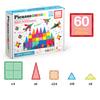 PicassoTiles Set de 60 de bucăți 60 de bucăți de plăci magnetice pentru construcții Blocuri de construcție magnetice clare 3D Placă de joacă pentru construcție Inimaginabil Convențional -