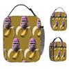 Italian Brainrot Banana Lunch Bag Kawaii Lunch Box Unisex Picnic Portable Insulated Cooler Bag Oxford Print Thermal Tote Handbag