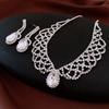 Crystal Rhinestone Jewelry Set Shining Crystal Necklace Set Necklace Earrings Set  Banquet