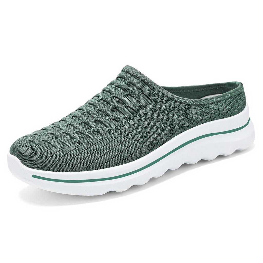 Women's Summer Breathable Slip-On Slippers - Soft Sole, Comfortable, Fashionable, Odor-Free Half Shoes