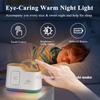 Night Light Bluetooth Speaker with Lights, 15W Wireless Charger Stand Phone Holder,Rechargeable LED Music Lamp Touch Control Color Changing Lights,