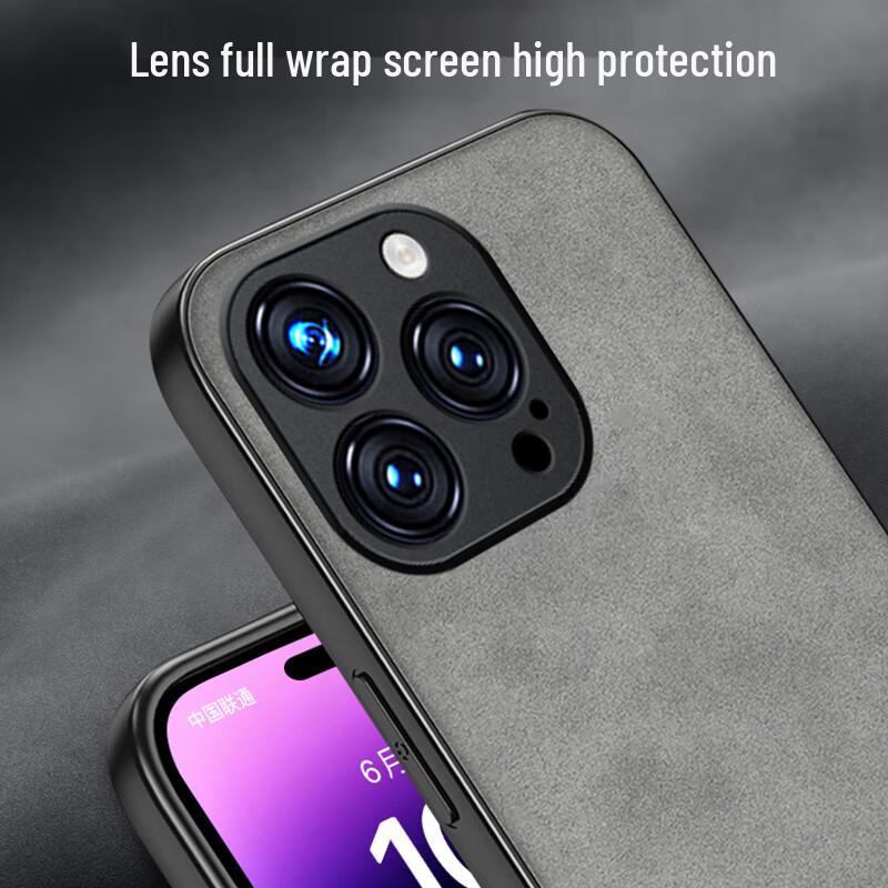 SHIYONG Leather Texture Full-Wrap iPhone Case