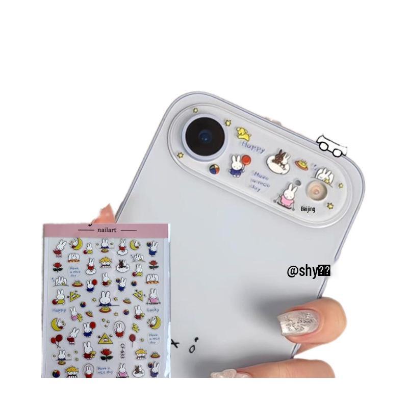 Korean Cute 3D iPhone 17 Camera Lens Stickers | Nail Art | Waterproof Adhesive