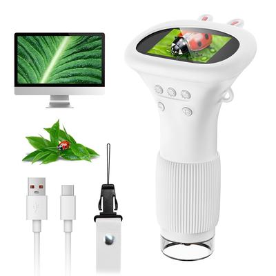 SKYBASIC Children's Microscope for Elementary School Students, 2-inch IPS Screen, 1000x Zoom, USB Digital Microscope with Camera, Handheld Portable De