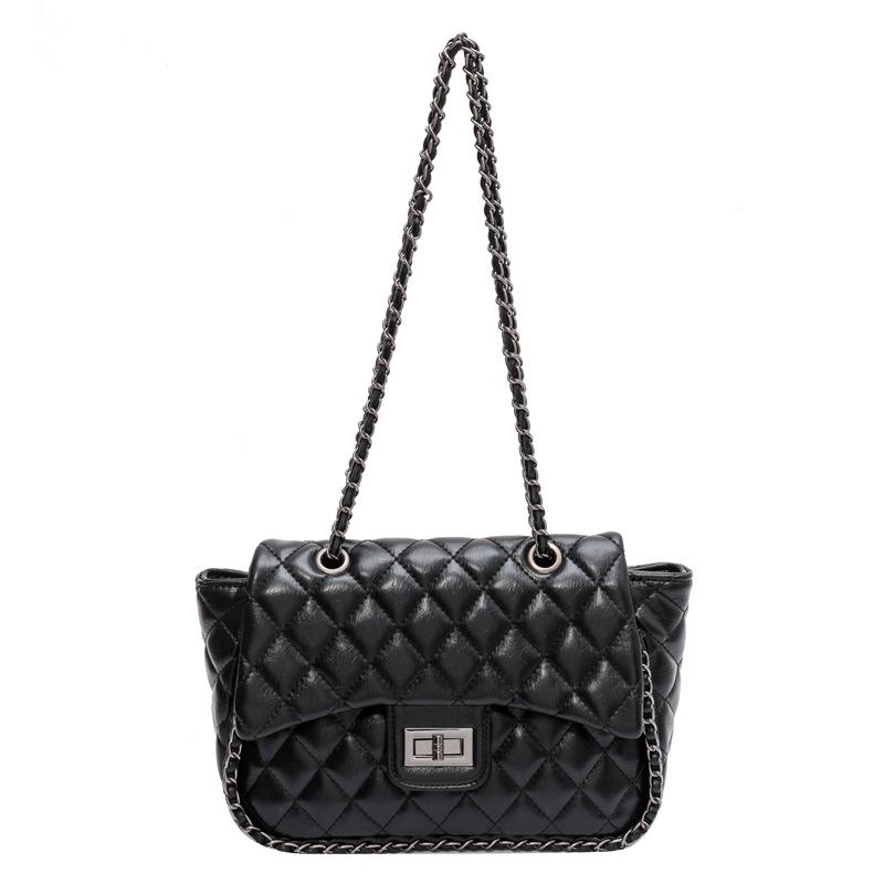Rhombus Chain Bag Women'S Large-Capacity Autumn High-End Feeling Foreign Style Shoulder Messenger Bag