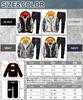 three Joy Men's Fleece-Lined Sweatshirt and Hoodie Set, Long Sleeves, Light Gray, Size L