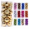 Christmas Tree Decoration Balls - 3/4/6/8cm Plated Plastic Ornaments, Barrel Pack