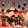 Honeycomb Halloween Hanging Decorations Ghost Spider Pumpkin Witch Bat Paper Honeycomb Centerpieces for Indoor Window Haunted House Decor
