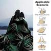 1pc Palm Leaves Pattern Blanket Lightweight Flannel Throw for Sofa Bed Travel Camping Livingroom Office Couch Chair