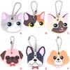 Silicone Puppy Pug Cat Rabbit Key Cover Cap Keychain Key Ring Pvc Key Case  Gift