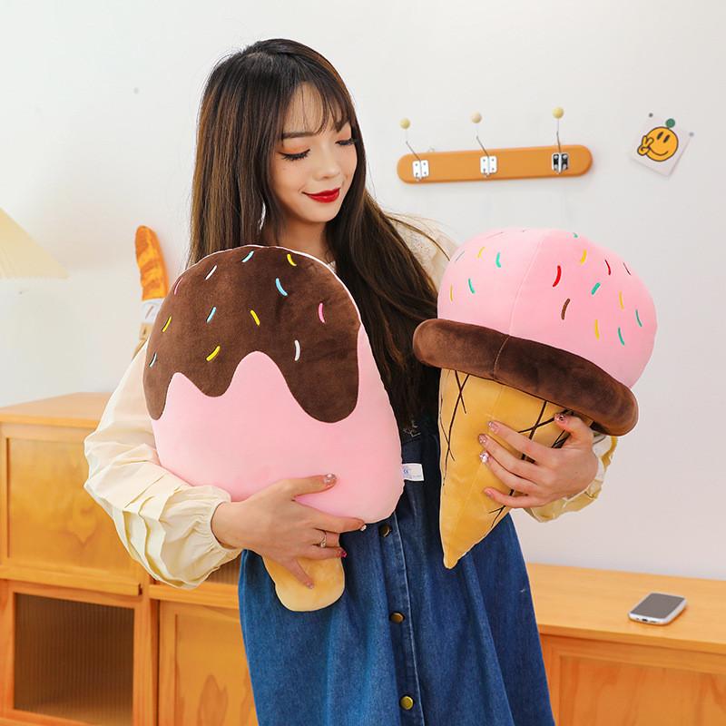 Entzückendes Eiswaffel-Stofftier-Kissen Weiches Kuscheltier Für Gemütliche Wohnkultur Und Komfort