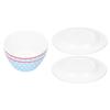 4Pcs Set Salad Fruit Plate Dish Bowl Set Dinnerware Tableware for Home Restaurant Supplies