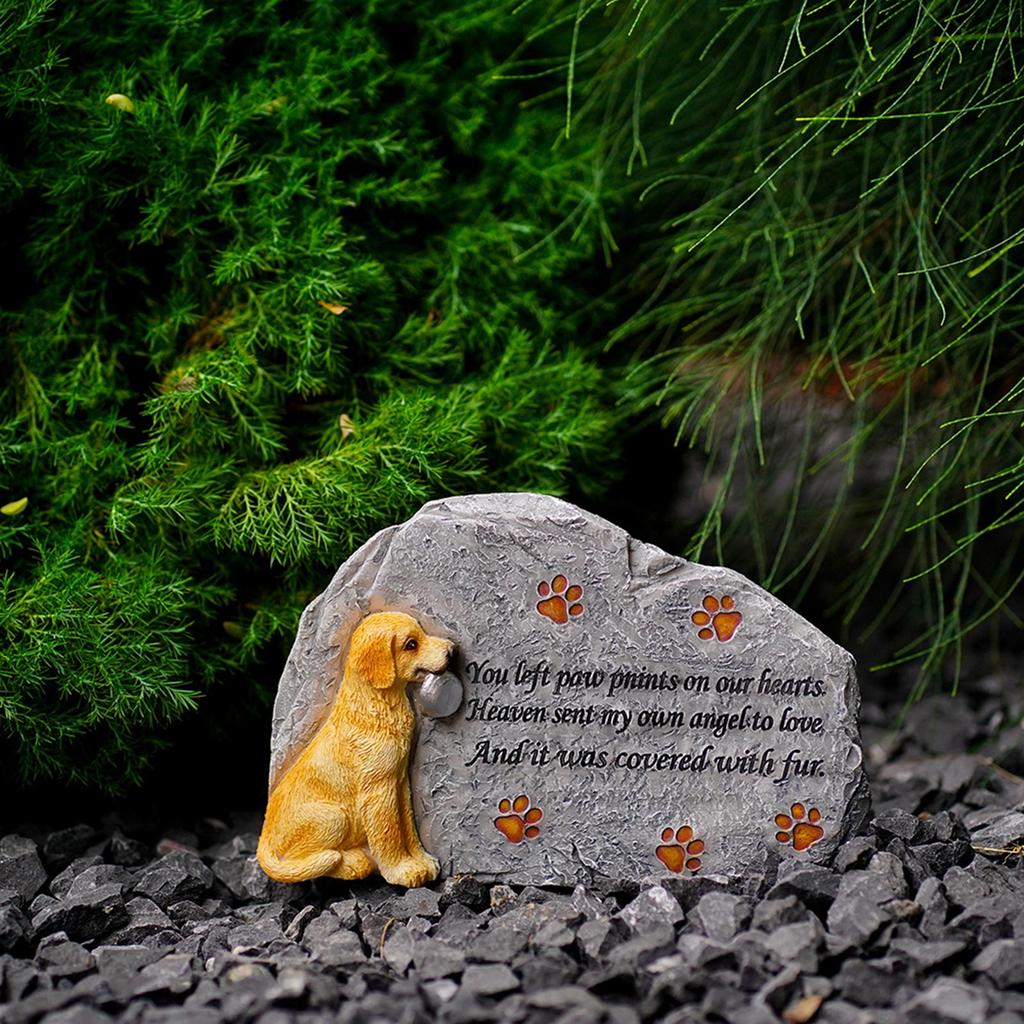 Resin Pet Memorial Plaques Grave Stone Personalized Pet Dog Memorial Stone