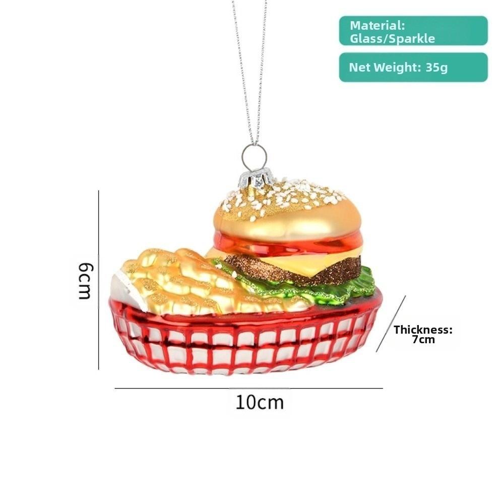 

Food Pendant Christmas Tree Decoration Glass Painted Christmas Decoration Home D