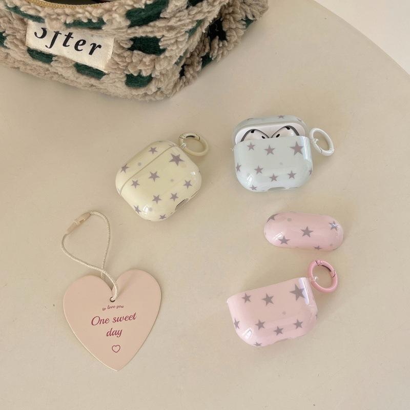 Pink Stars for Apple AirPods 1st Generation Protective Case Pro1 Earphone Case 1111 New Wireless 1 Simple