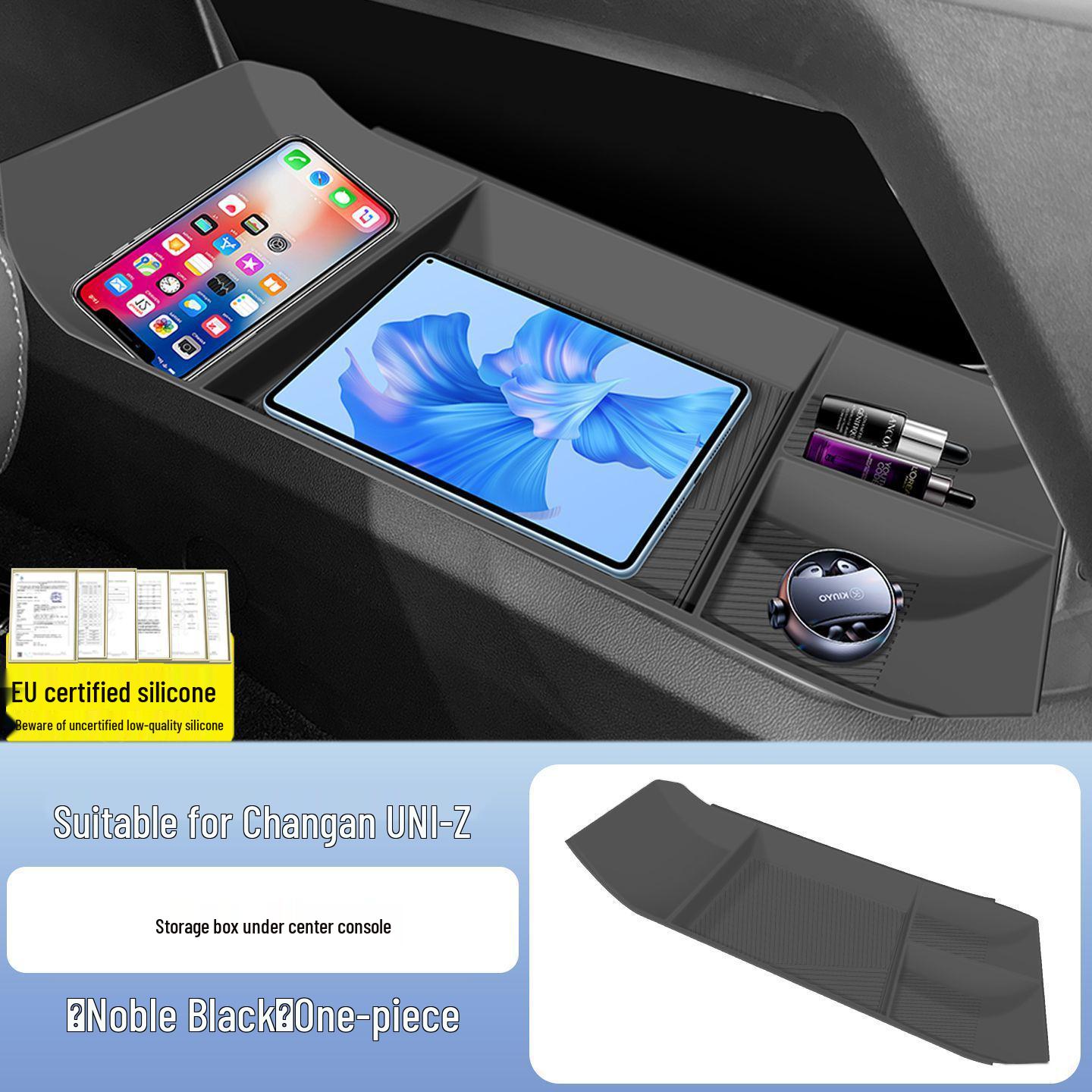 Fits Changan Uni-K Models 25-26: Silicone Center Console Cup Holder Mat & Storage Box Protector Changan UNI-Z