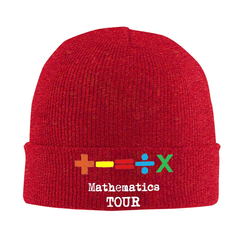 The Mathematics Tour Ed Sheeran Knitting Hat Singer Caps Men Women Unisex Beanie Hats Autumn Winter Warm Soft Bonnet Hats