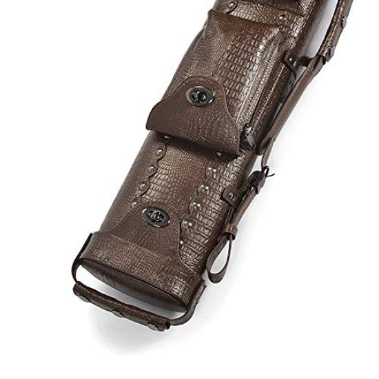 Billiard cue case brown crocodile style [Daisei] (dark (2×4) 9BR)