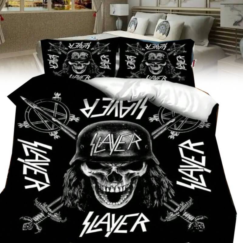 Slayer Heavy Metal Music Bedding 3pcs With Modern Minimalist Style For Kids Room