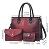 2025 New Crocodile Texture Women's Shoulder Bag 3-Piece Set Crossbody Bag & Handheld Bag & Shoulder Bag Versatile Minimalist Coin Purse