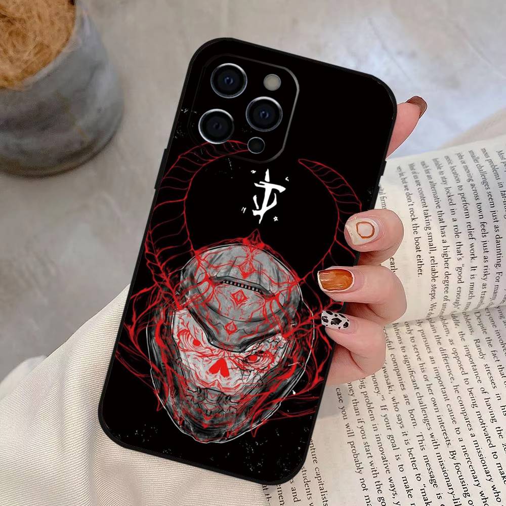 

Чехол для телефона Game D-DoomS S-Slayer для iPhone 17,16,15,14,13,12,11 Plus,Pro Max,XS, Мягкий силиконовый черный чехол iPhone13ProMax