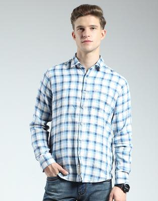 Camisa Xadrez Masculina de Corte Regular | Mangas Compridas | Colarinho Pontudo | Bolso Frontal | Camisa Elegante e Casual para Homens