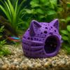 Betta Fish Accessories Aquarium Shrimp Cave, Cat Head Hideout with Suction Tank Cave for Small Cup, Decorative Tanks Decoration Shelter