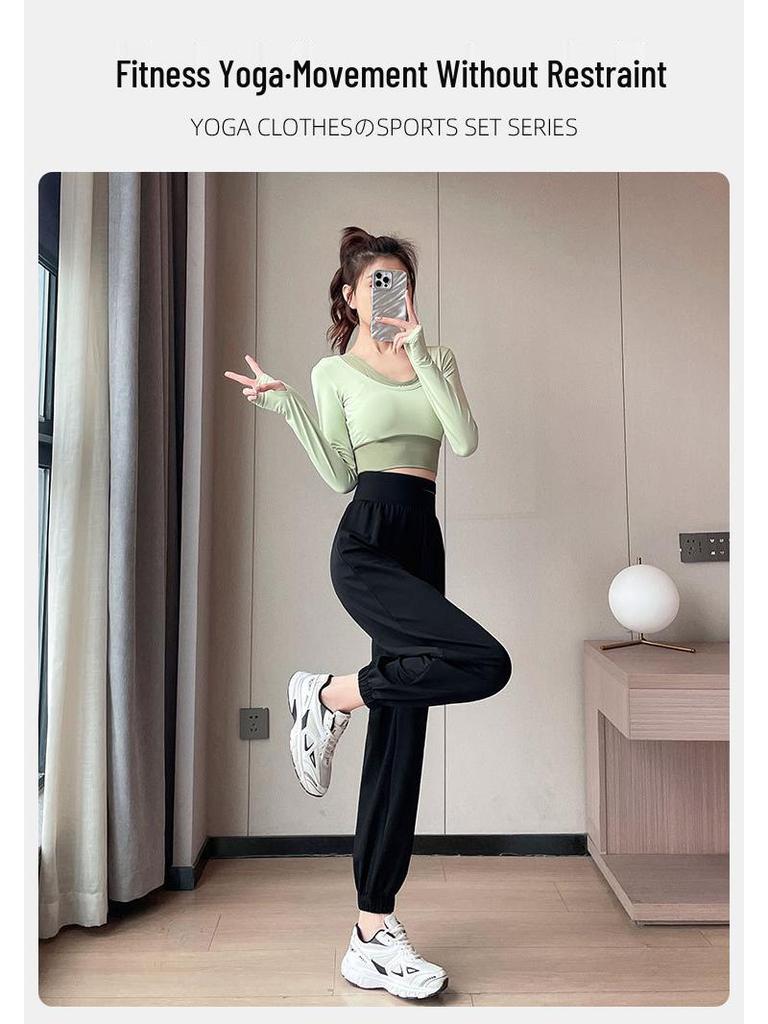 Women's Quick-Dry Yoga Suit: Casual Pants & Top for Morning Run, Summer 2024 Collection